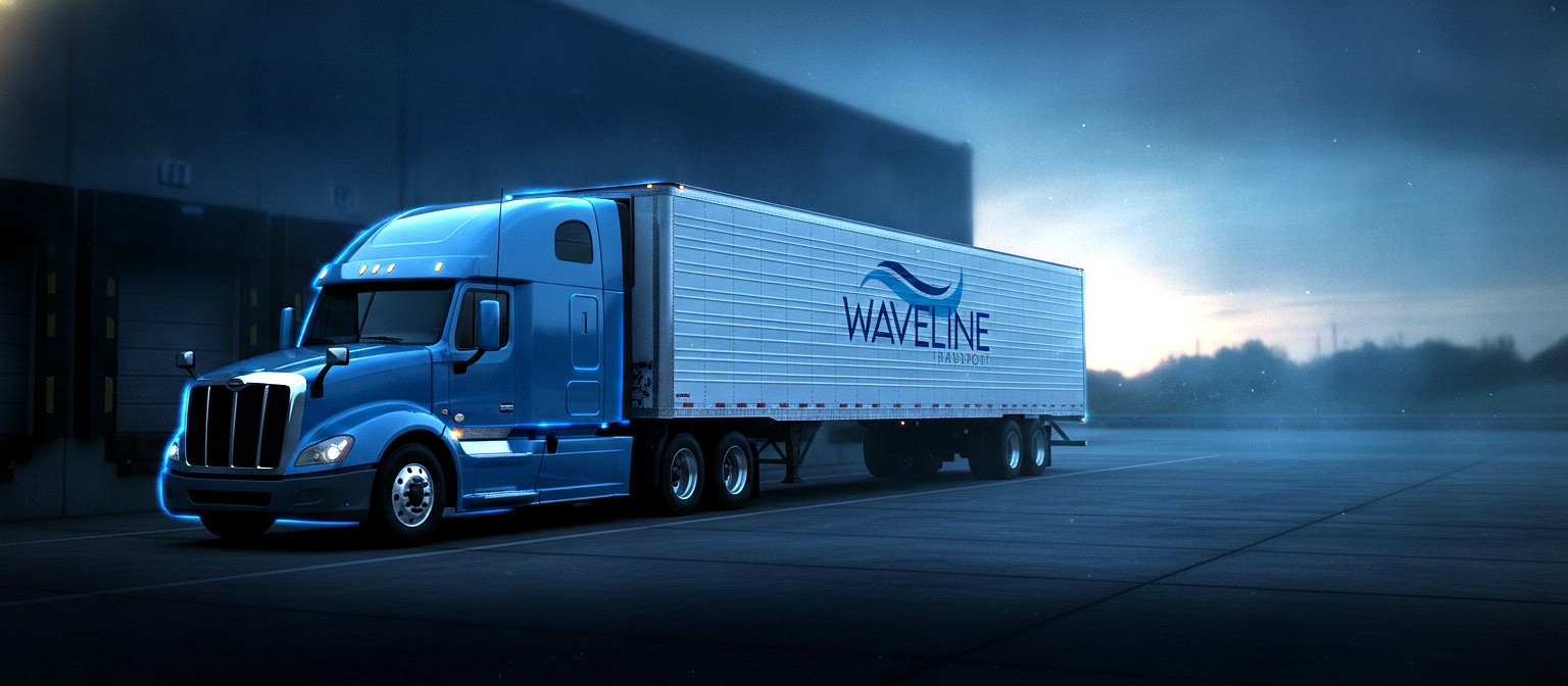 Waveline Transport tractor-trailer at a loading dock